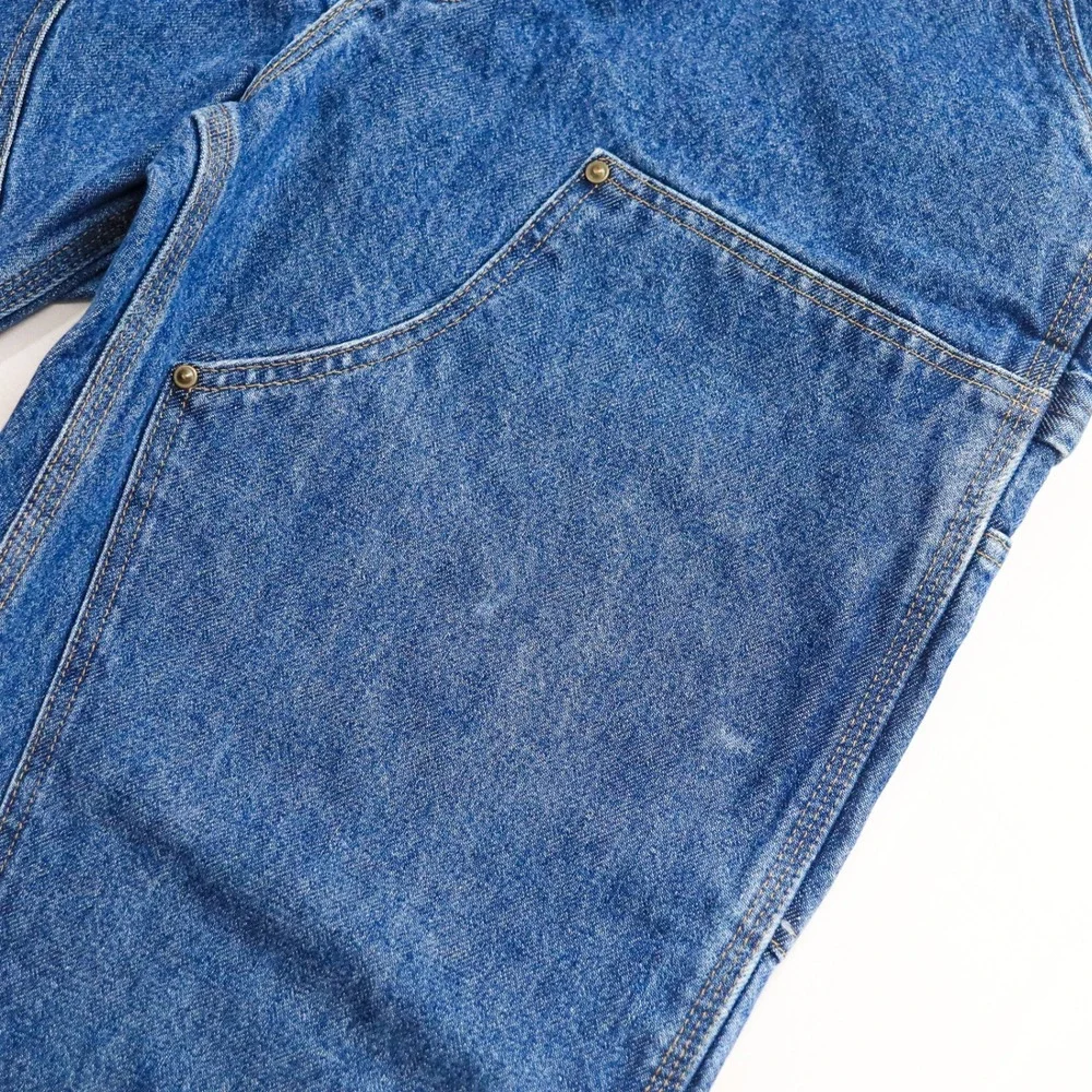 Vintage Carhartt B73 DST Double Knee Denim Work Pants Jeans 36x34 Made In Mexico